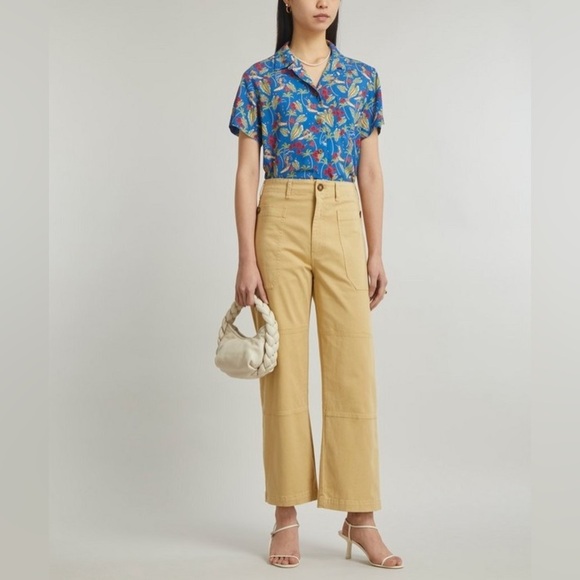 FRAME Oversized Pocket Utility Trousers 16 Neutral Relaxed plus size high rise - Picture 2 of 15